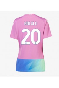 Fotbalové Dres AC Milan Pierre Kalulu #20 Dámské Třetí Oblečení 2023-24 Krátký Rukáv